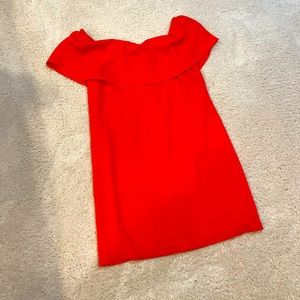 Charles Henry Off The Shoulder Mini Dress.